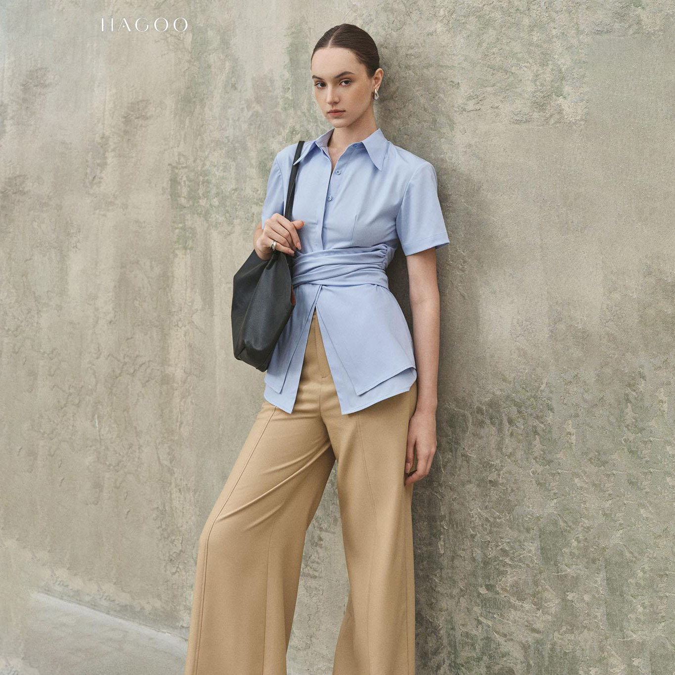 Straight leg pants with matching pants